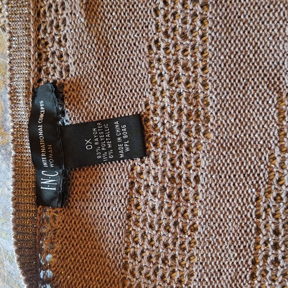 INC silver/gray sweater OX - Picture 3 of 5